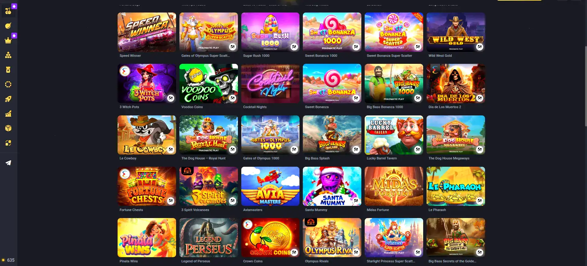 Мобильная версия Metelitsa casino